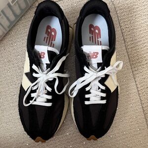 New Balance Women's Black and Cream Sneakers